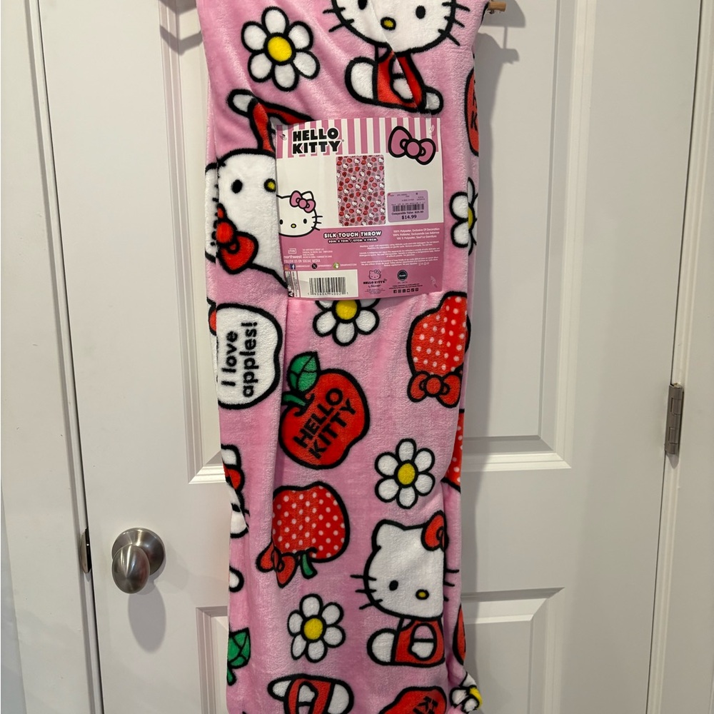 Hello Kitty Pink and Red Fleece Throw